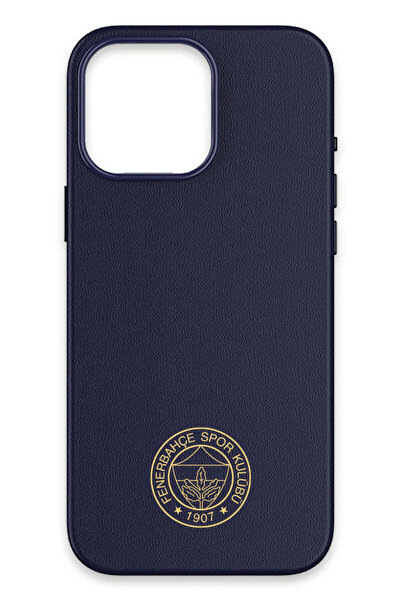Fenerbahçe iPhone 16 Pro Max Uyumlu Gold Arma Deri Magsafe Lisanslı Telefon K...