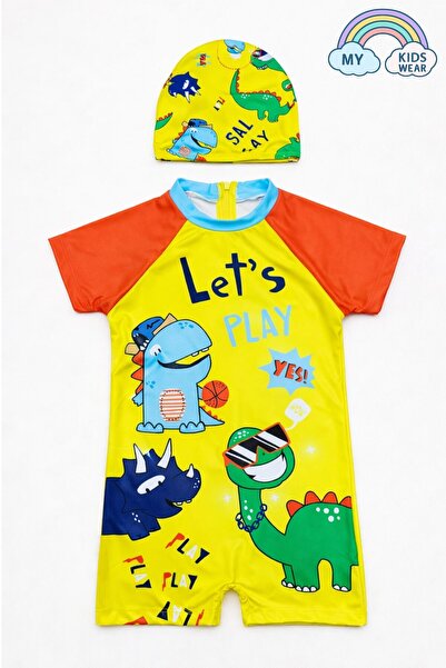 My Kids Wear Costum de baie pentru copii, cu fermoar, pentru plajă, băieți, 2...