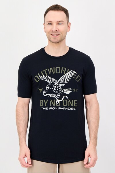 Under Armour Men Loose Fit Short Sleeve Outdoor T-Shirt, Black