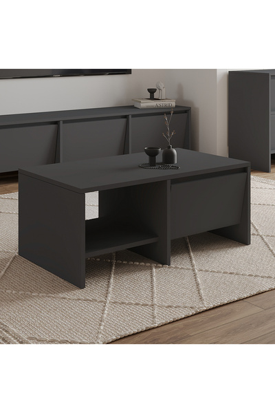 İNARCH DİZAYN Laris Kapaklı Orta Sehpa – 90 cm Modern Tasarım