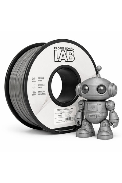Profesional LAB Νήμα PETG για τρισδιάστατο εκτυπωτή, 1 kg, 1,75 mm, ασημί