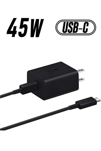 Shopi محول طاقة 45 واط (مع كابل من نوع C إلى C)، أسود