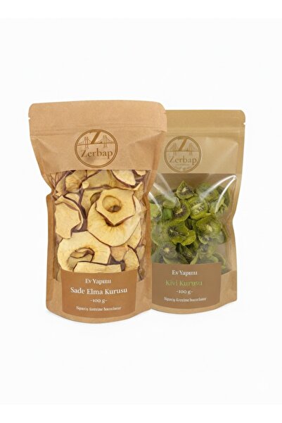 ZERBAP Dried Apple & Kiwi Duo Advantage Pack (200g) - 100% Natural Snack With...