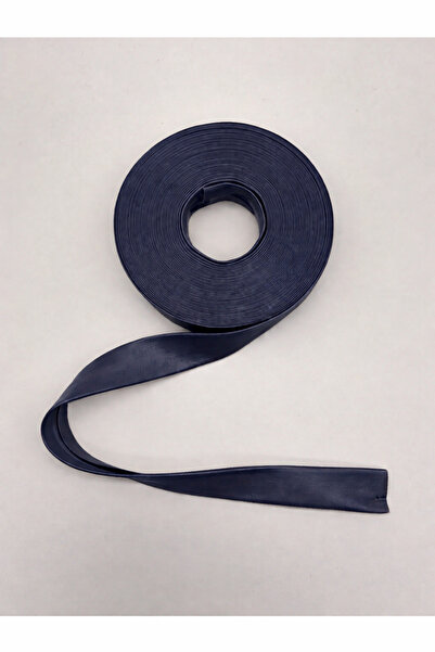 Ak Tuhafiye شريط جلدي باللون الأزرق الداكن بطول 10 أمتار - عرض 2 سم - شريط جل...