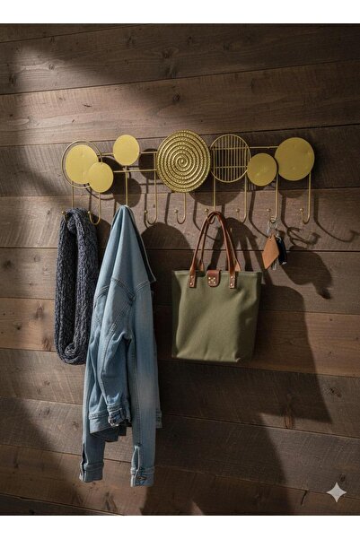 Noor علاقة ملابس جدارية معدنية بتصميم الديكور الفاخر يدمج بين الخطوط والدوائر...