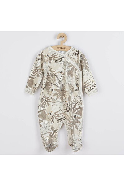 NEWBABY New Baby Lovely Brown Cotton Infant Jumpsuit with Side Closure, size ...