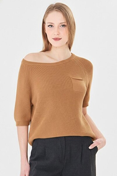 Irmak Kerekli Women's 100% Cotton Boat Neck Thessaloniki Knit Short Sleeve Kn...