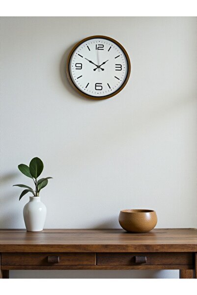 Marsilyan 36 cm Brown Modern Decorative Wall Clock
