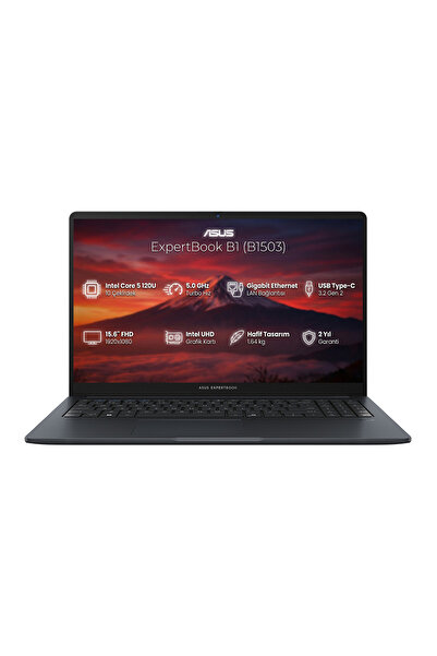 ASUS ExpertBook B1 Intel Core 5 120U 8GB 512GB SSD 15.6" Freedos Notebook B15...