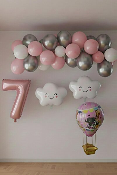 Patladı Gitti 7 Year Old Pink Cloud Fairy Birthday Concept Set