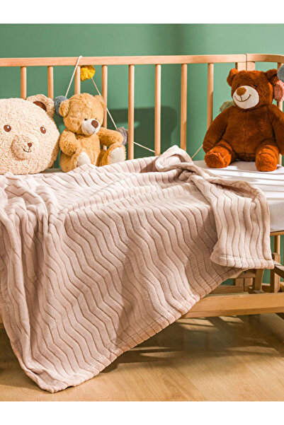 LC Waikiki Rmz Gi̇yi̇m Farkiyla Embroidered Baby Boy Blanket 90X110 cm