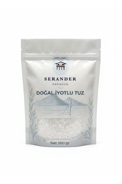 SERANDER DOĞAL İYOTLU TUZ 500gr (Sofrada Öğütme)