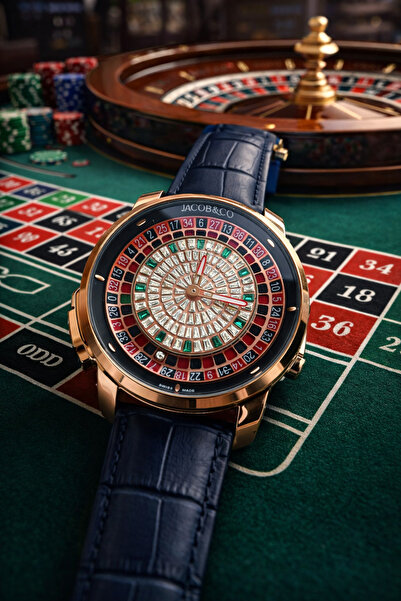 G Sport POLO Jacoob Casino Roulette Rotating Automatic Mechanism Khaki Leathe...