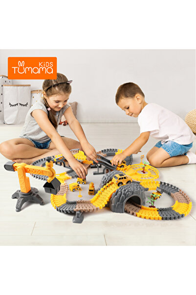 TUMAMA KIDS Pistă Mașinuțe Electrice Tumama, 258 Piese și Accesorii, +3 Ani, ...