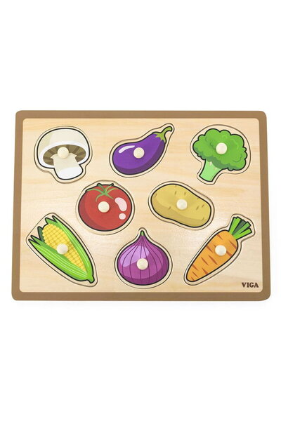 Viga Wooden insertion puzzle vegetables