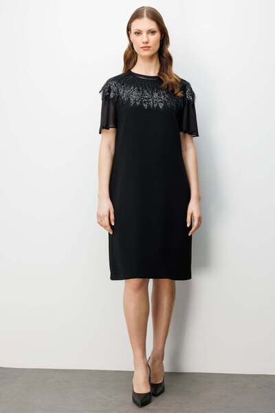 Ekol Stone Embroidered Midi Dress