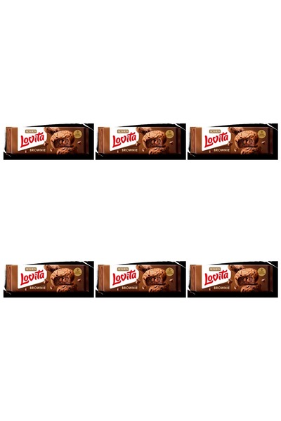 Roshen SET 6 BUCĂȚI - LOVITA brownie negru, biscuiți cu cacao 152g/21 buc