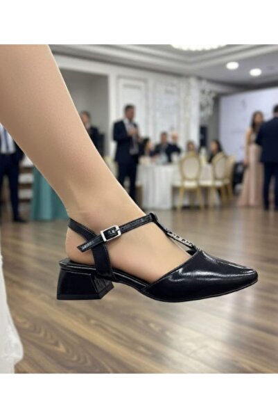 Gold Step Thick-Heeled Evening Dress Shoes