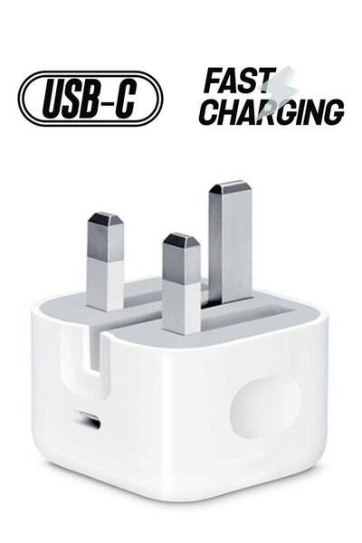 Generic شاحن حائط مزود بمنفذ من النوع C وقابس بريطاني لجميع الهواتف الذكية