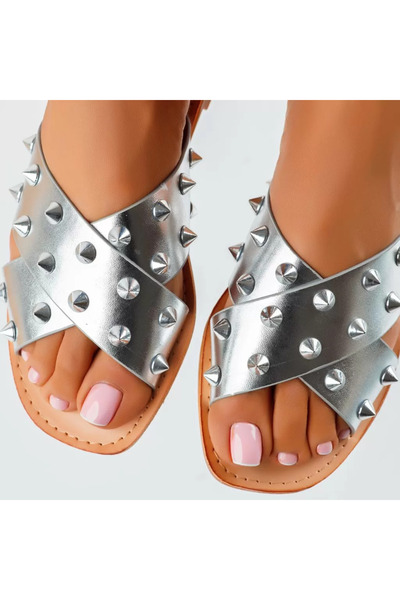 Zaira Women 'Slipper Gomez Silver #6018M - 38