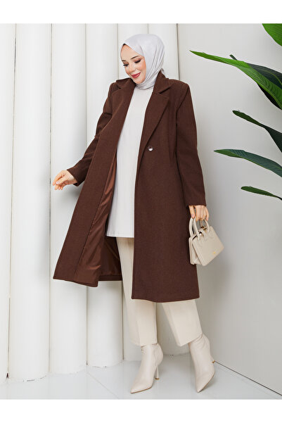 RACE FASHİON Belted Lined Cashmere Coat Rc5032