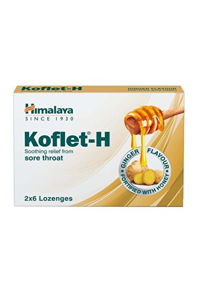 Himalaya Koflet H Soothing Relief From Sore Throat Herbal Lozenge - Ginger Fl...