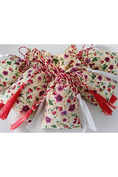 Generic (Unbranded) Set of 5 Lavender Scented Sachets - Yellow Flower Pattern