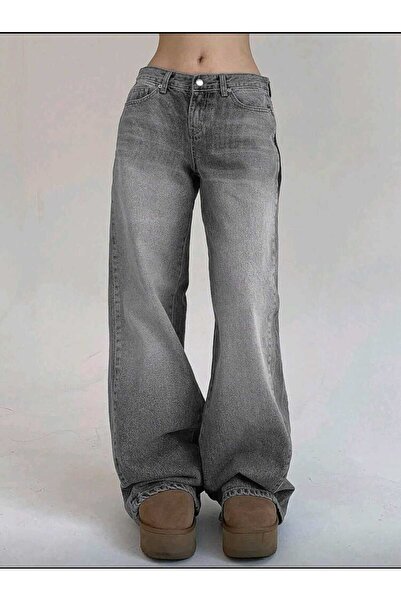 Semesia High Waist Palazzo Wide Leg Denim Pants