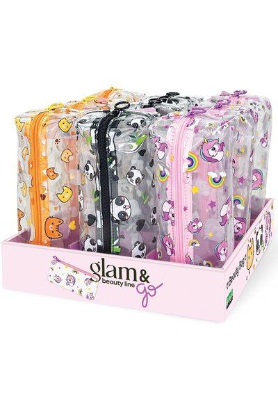 Lebez Beauty bag transparent - Glam & Go, 3 modele asortate , pret/1 buc