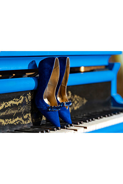 CONDUR by alexandru Pantofi Dama Toc Clepsidra Marta Blue Royal