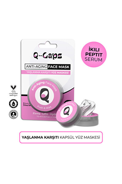 Q-caps YAŞLANMA KARŞITI KAPSÜL YÜZ MASKESİ - Dual Peptid Serum | Kırışıklık K...