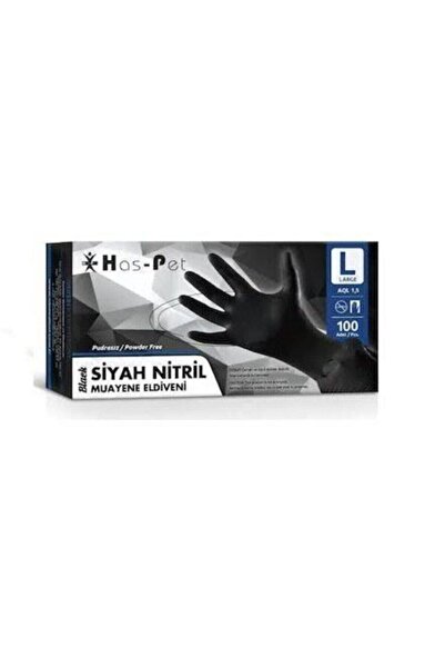 Ekstra Kalın Siyah Nitril Pudrasız Muayene Eldiveni Medium 50'li Siyah