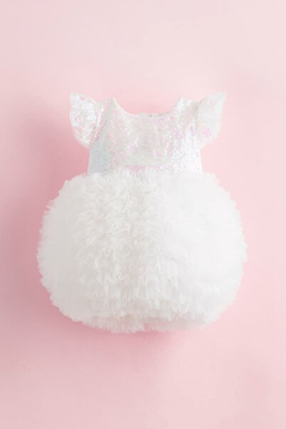 Banamio Luna Summer Fluffy Tulle Tutu Sequined Girls' Dress