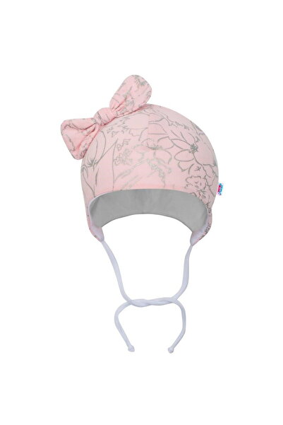 NEW BABY SHOP Căciulă pentru bebeluși din bumbac cu fundă New Baby NUNU roz, ...