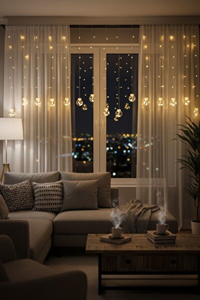 Yz Ticaret 10 Sarkıtlı Kumandalı Dekoratif Top İçi Mini Toplu LED Günışığı Re...