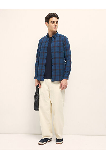 The Bear House By Styli Men's Cotton Checked Slim Fit Shirt