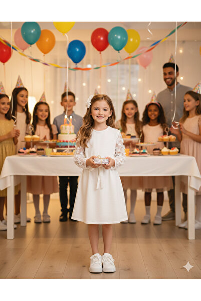 ÇİDO KİDS فستان بأكمام على شكل فراشة