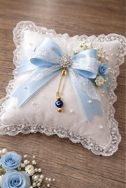 Hd Marketim Plastik Nazar Boncuğu Çengelli İğne – 5 mm Mavi Boncuk – Çeyiz Bo...