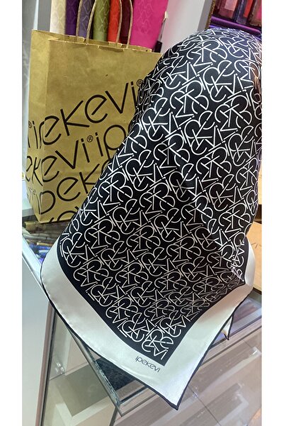 ipekevi İPEK EŞARP SİYAH BEYAZ 01119