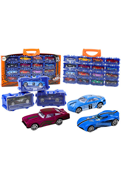 Three top online Set of 16 Metal Cars in Suitcase
