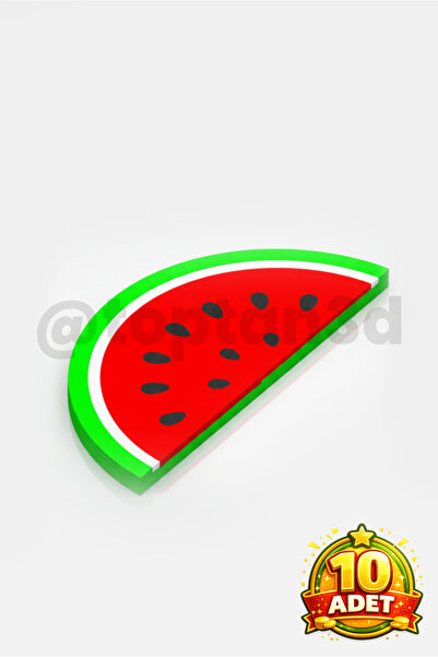 Toptan3D (10 قطع) زينة حقيبة على شكل البطيخ الفلسطيني، سلسلة مفاتيح (هدية، زي...