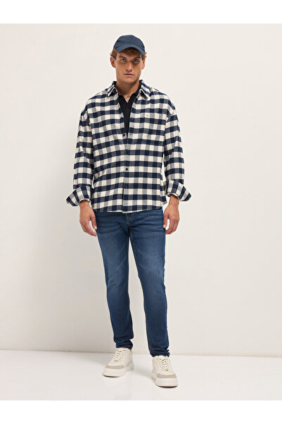 The Bear House By Styli Men Pure Cotton Checked Relaxed Fit Flannel Shirt