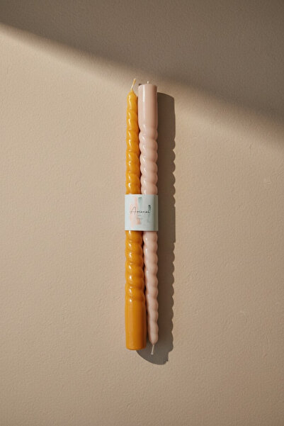 ARİENEL Şamdan Mumu | Sarmal | 2'li Set | Colors of the Sun & Sand | Unique |...