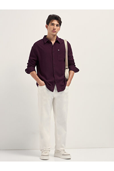 The Bear House By Styli Men Woven Textured Relaxed Fit Casual Shirt