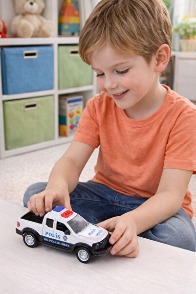 Muhcu Home Çek Bırak Metal Polis Arabası - Oyuncak Araba