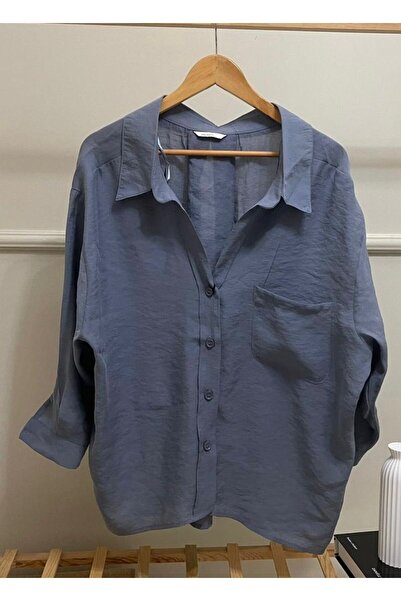 Via Boutique OVERSİZE CEPLİ KADIN GÖMLEK