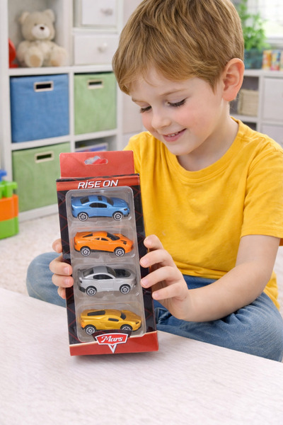 Muhcu Home Çocuk 4 'Lü Oyuncak Arabalar Seti