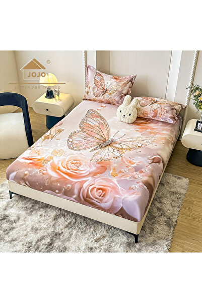 FIONNA.RO Stretchy Duvet Cover and Pillowcases 160x200cm 5D - Shiny Butterflies