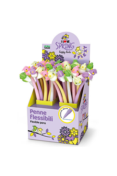 Lebez Pix flexibil Happy Birds, varf 0.7 mm, 4 culori asortate , pret/1 buc