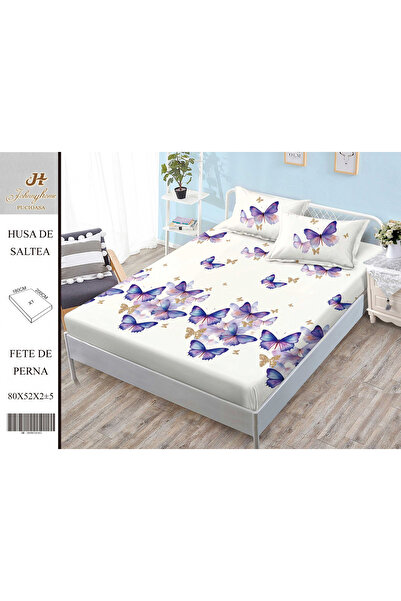FIONNA.RO Stretchy Duvet Cover and Pillowcases Made of Finet 180x200cm - Crea...